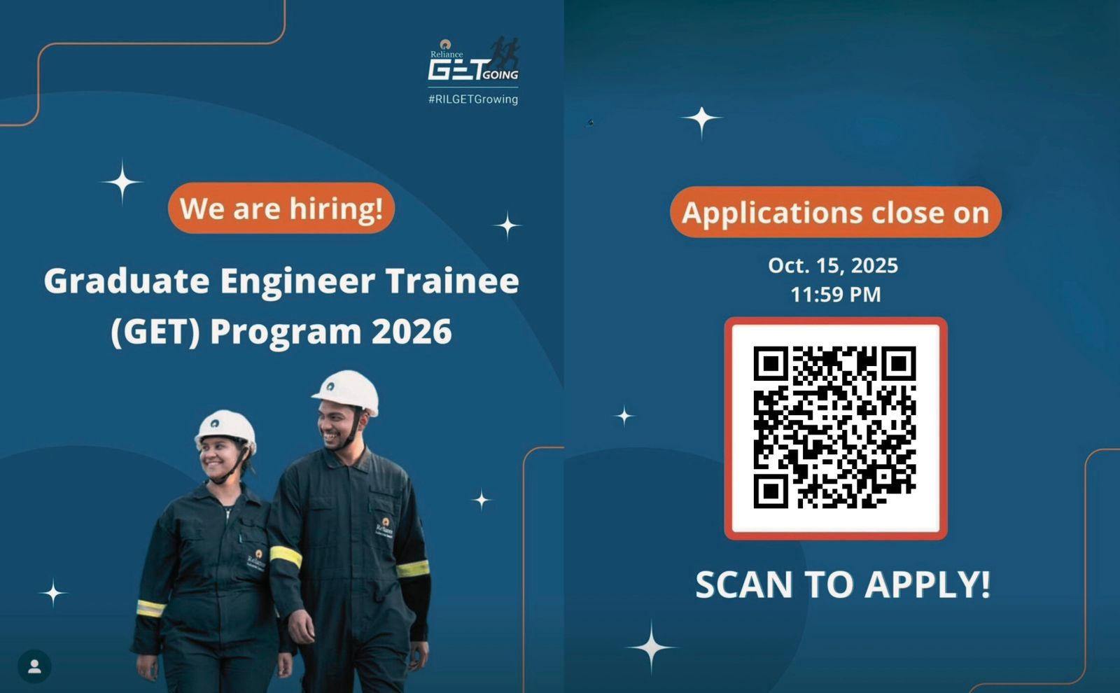 Inviting applications for the Graduate Engineer Trainee (GET) Program 2026.